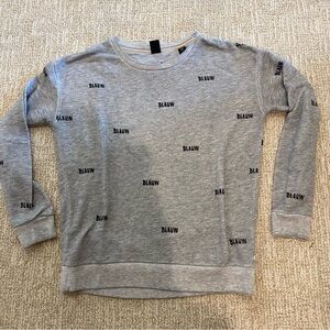 BLAUW Scotch & Soda Gray Crewneck Sweatshirt with logo print size small